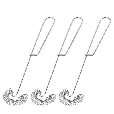3Pcs Stainless Whisks Spring Coil Egg Beaters Manual Kitchen Gadgets