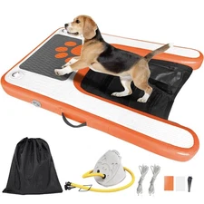 Inflatable Dog Ramp Puppy Boat Ladder, 47” x 31” Floating Dog Dock R