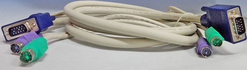 Avocent SwitchView 6' PS/2 KVM Switch Cable CPS2-6A Color Coded Mouse Keyboard - Picture 3 of 3