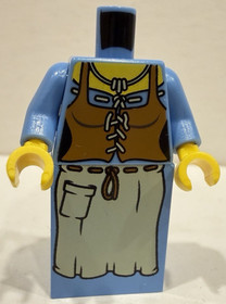LEGO Castle Kingdoms Peasant Maiden Minifigure Cas490 7189 Mill Raid