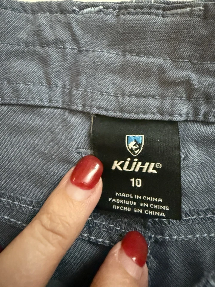 KUHL Trekr Hiking Shorts Blue Outdoor 8” Inseam Style 6263 Women’s Size 10 - Image 3 of 4