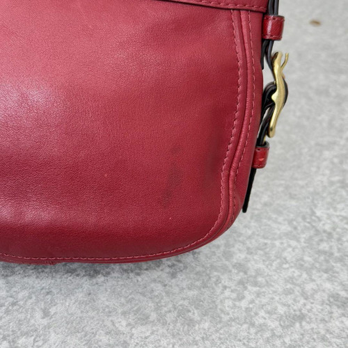 COACH Vintage Zoe Hobo Bag Shoulder Bag Hand Bag Leather Red x Gold Hardware - Picture 8 of 24