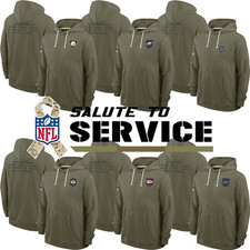 Men's NFL Olive 2025 Salute to Service Sideline Standard Issue Dri-FIT Hoodie