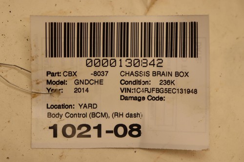 2014 JEEP GRAND CHEROKEE BCM BODY COMPUTER CONTROL MODULE OEM - Picture 9 of 9
