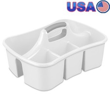 Divided Caddy Easy Carry Plastic Storage Household Cleaning Organizing Utility