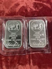 2 x 1 oz .999 Fine Silver Bars - Silver Towne design sealed Clean Pure 2 bars