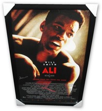 Muhammad Ali Hand Signed Autographed Huge Movie Poster w/ Will Smith OA Framed