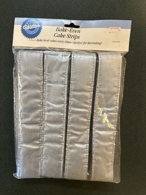 Wilton Bake-Even Cake Strips ~ Set of 4 ~ 10'', 12'', 14'' & 16'' Pans ~ Vintage NOS