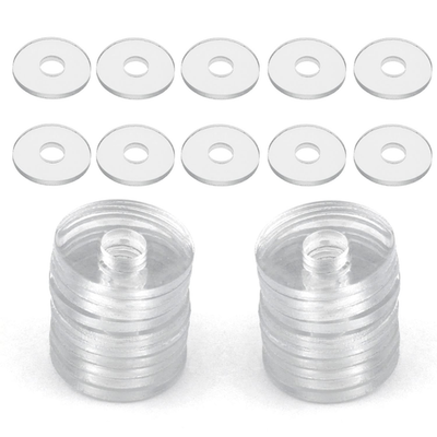 #ad 30Pcs PVC Plastic Washers Flat for Screws Washer Spacers for Glass Shower Door H $11.76