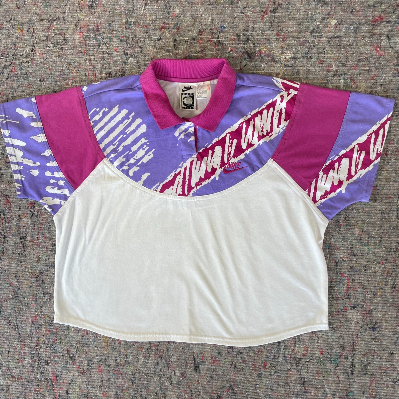 Vintage Nike Challenge Court Womens Medium Tennis Top 90s Crop Polo 22x20