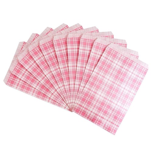 Karo-rosa Papier Geschenktüten - Einkaufs-/Verkaufs-/Tragetaschen - Bild 9 von 10