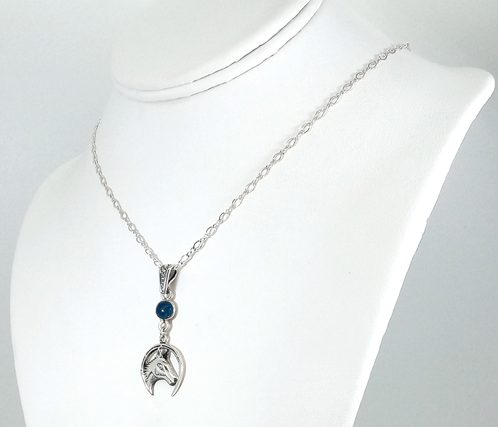 925 Solid Sterling Silver Lapis Lazuli Equestrian… - image 3