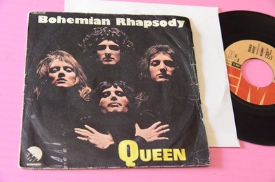 QUEEN 7'' Bohemian Rhapsody Original Italy 1975 45 RPM Single 7 Inch