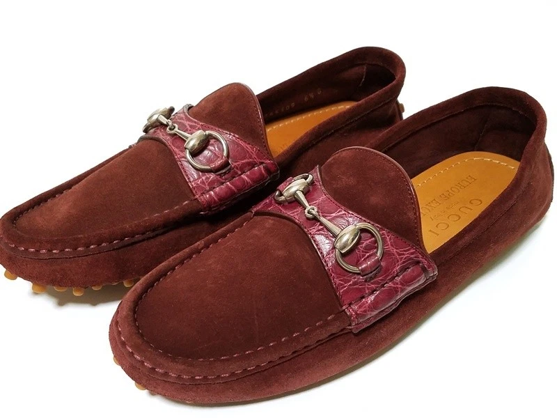 Baskets Gucci Dignified Véritable Cuir de Crocodile Conduite EXCLUSIVITÉ EUROPE