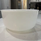 Vtg Glasbake WHITE Milk Glass Mixing Batter BOWL 19CJ For SUNBEAM Mixer