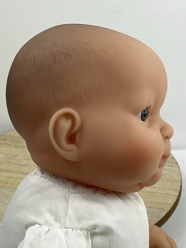 Baby Doll Berenguer 15" Brown Hair Blue Eyes Life Like Pink Pajamas Soft Body - Picture 6 of 15