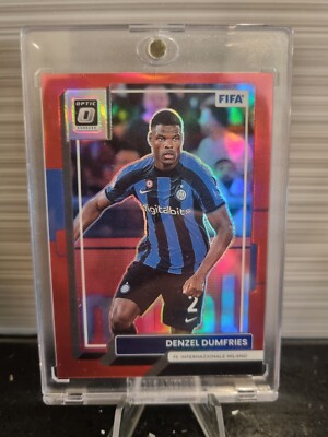 2022-23 Panini Donruss Soccer FIFA Denzel Dumfries Optic Red # /165 SP