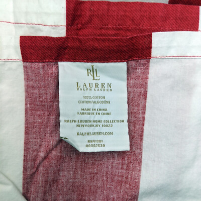Ralph Lauren TWIN Flat, Fitted Sheets Red & White Wide Stripes | eBay
