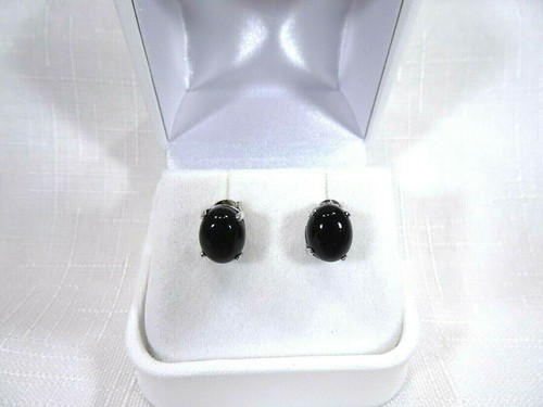 6.26 ct Natural Black Onyx Solid Sterling Silver Stud Earrings - 第 1/11 張圖片