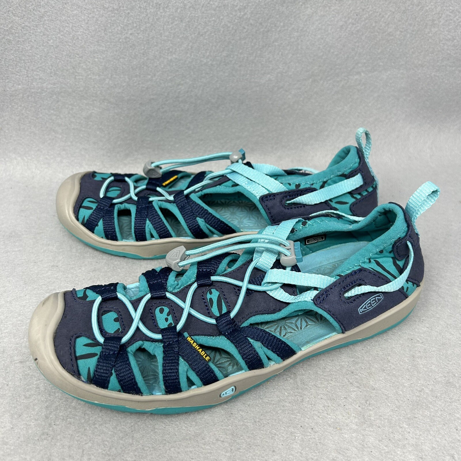 Sandali Keen Run Walk Trail bambini taglia 3 EU 35 verde navy scarpa da acqua per escursioni all'aperto