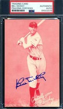 Bill Dickey PSA DNA  Signed Exhibit Card Yankees Autograph