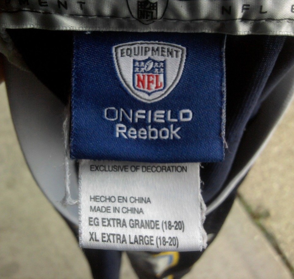 San Diego Chargers 21 Tomlinson NFL Football Jersey Youth XL Blue