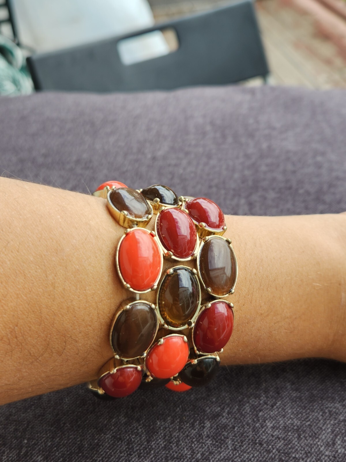 Chunky Bracelet Statement Fall Statement Lucite R… - image 3