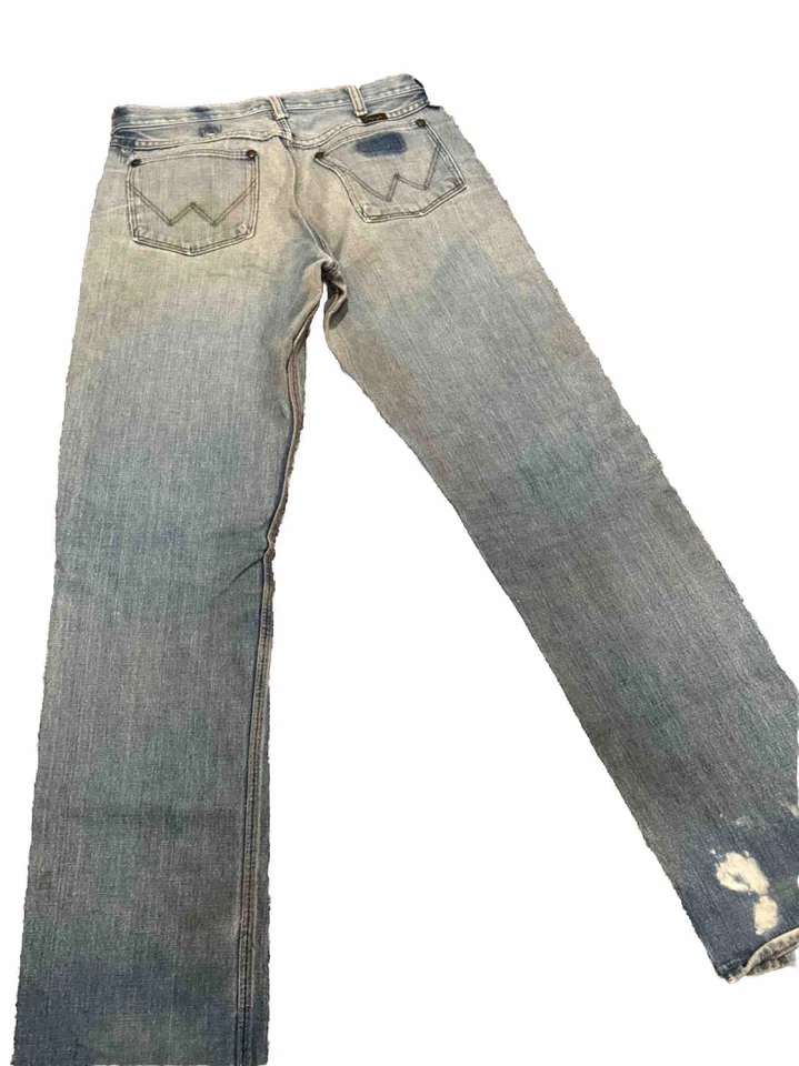 Jeans Wrangler 910 vintage increíbles perfectamente rotos desgastados parcheados 1970 Foto 3 de 4