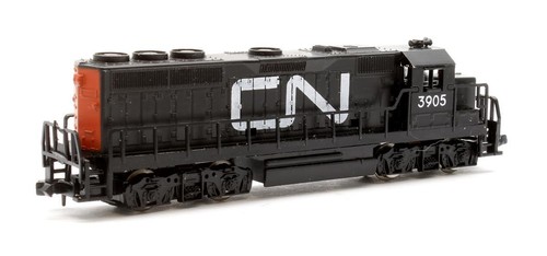 MODEL POWER 'N' GAUGE CANADIAN NATIONAL BLACK EMD GP-40 3905 LOCOMOTIVE - Picture 3 of 5
