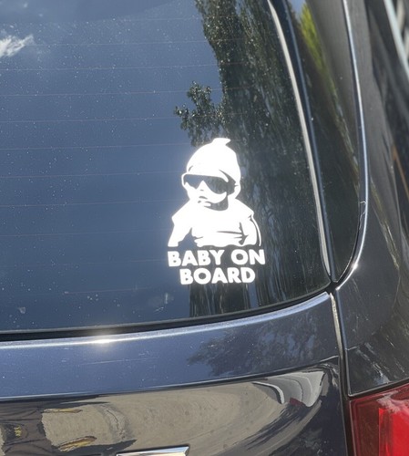 Funny 'Baby On Board' & 'Carlos Hangover' Vinyl Decal - Custom Size Car Window Sticker