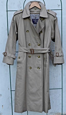 Burberry Trench Coat Nova Check Zip Out Wool Lining Size 10 Petite