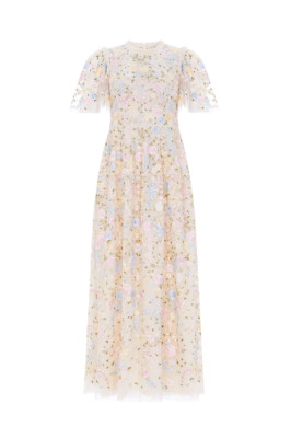 Needle & Thread UK8 US4 embroidered gown size 8 long pretty dress wedding