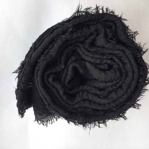 Crimp Frayed Edges Crinkle Maxi Scarf Cotton Soft High quality Hijab Scarf - Picture 24 of 28