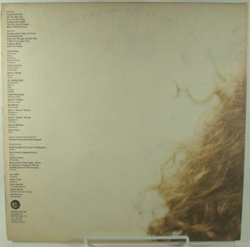 Carole King ~ Rhymes and Reasons Original 1972 33⅓ Vinyl LP Recording SP-77016 - Picture 3 of 3