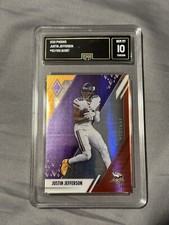 2021 Panini Phoenix - Fire Burst #53 Justin Jefferson GMA Gem Mint 10