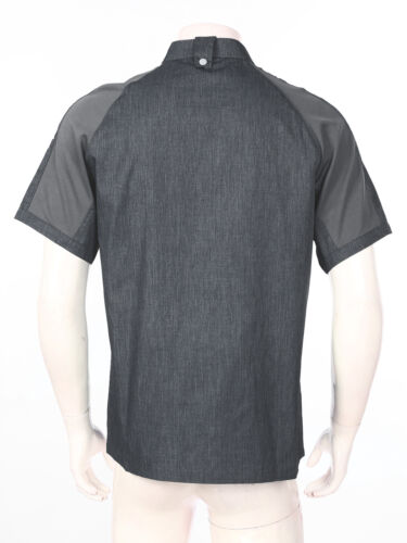 Mens Short Sleeve Chef Coats Jacket Kitchen Restaurant Hotel Cooking Work Shirts - Picture 53 of 81