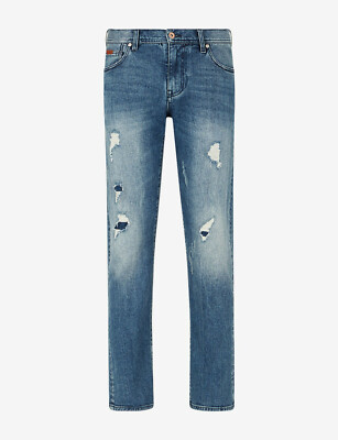 $120 A|X Armani Exchange Men's, J16 Straight Fit Distressed