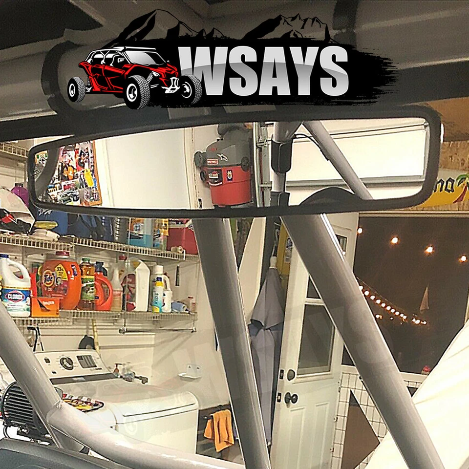 Espejo retrovisor central UTV de 1,75" para John Deere Gator RSX 860E 850i Gator HPX Foto 3 de 4