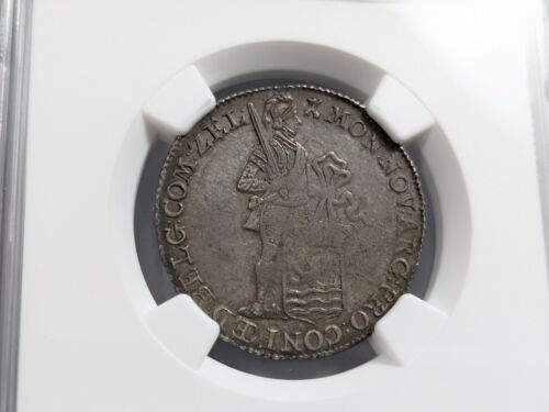 1785 Países Bajos Plata 1/4 Ducatón NGC XF45 Zeeland León Corona Concordia Tonificada - Imagen 9 de 17