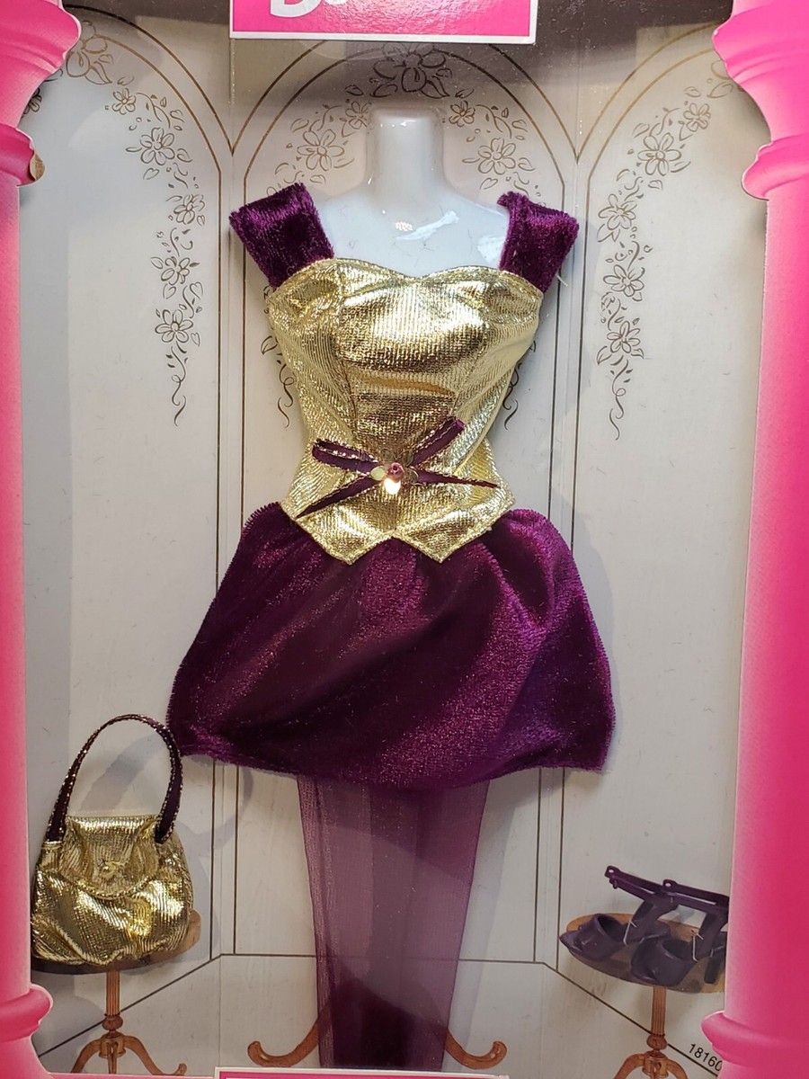 Barbie Fashion Avenue Party Outfit 18155 Shoes Purse Dress New