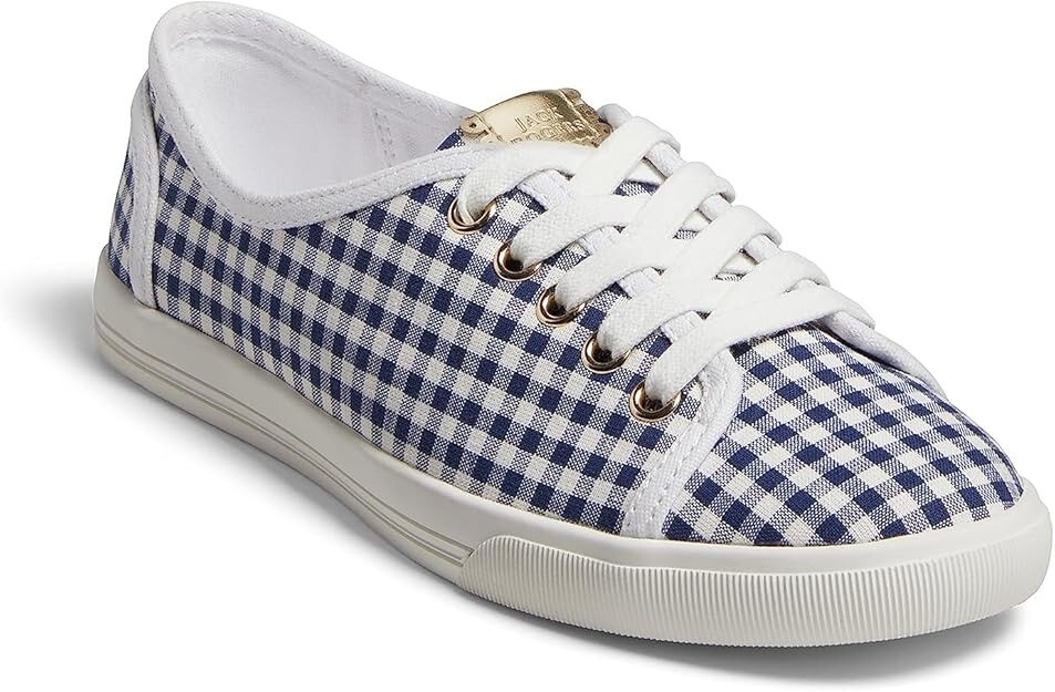 Jack Rogers Womens Ava Gingham Low Top Athletic Sneakers 11221SN05