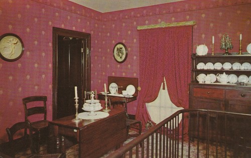 Postkarte Esszimmer Abraham Lincolns Haus Springfield, Illinois IL