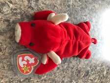 Ty Beanie Original babies Tabasco the Bull Plush Toy - 4002 Rare