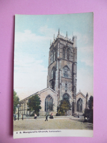 Vintage Postcard of St Margaret's Church , Leicester , unused. - Picture 1 of 2