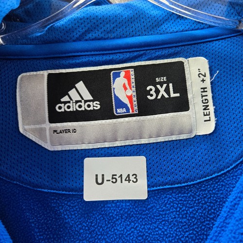 Dallas Mavericks Men Sweatshirt 3XL Blue Colorblock Hoodie Adidas Logo Fleece - Picture 2 of 12