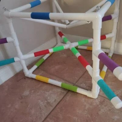 "PERCH PERFECT BIRD SPECIALTIES" 20x20 3/4" PVC "Deluxe CUBE " HANGING Perch Stand **FREE SHIPPING**