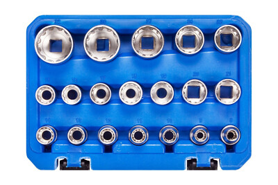 Blue Spot Tools 1/2'' D Multi Fit Steckschlüsselsatz 19-teilig im Aufbewahrungskoffer
