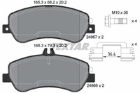 Textar 2486701 Bremsbelagsatz,Scheibenbremse FüR Mercedes Benz,Mercedes Benz (