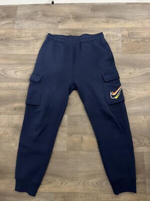Nike Sportswear Tech Fleece Multi Swoosh Cargo Trousers, Navy