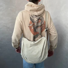 Crossbody Corduroy Bag for Women and Men Shoulder Bags - Large Capacity Slouchy